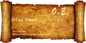 Olaj Emma névjegykártya